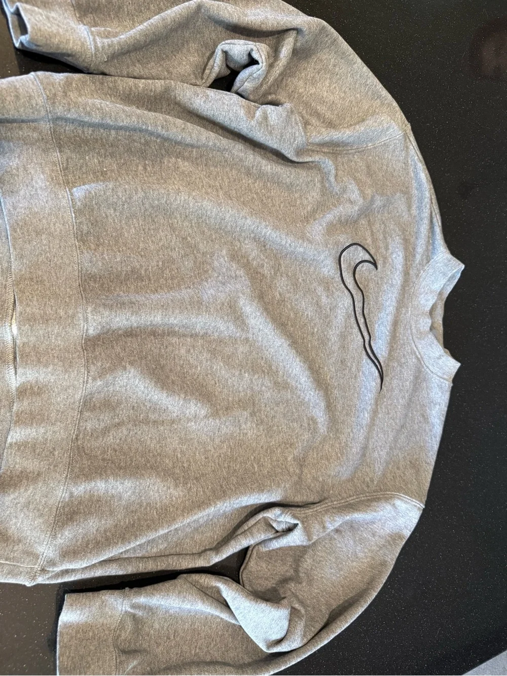 Nike Grey Dri-FIT Sweatshirt with Black Swoosh Tag